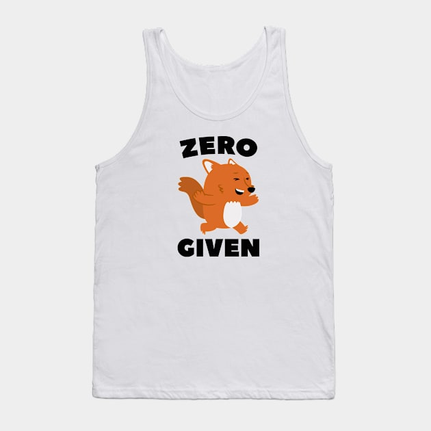 Zero Fox Given Tank Top by VectorPlanet